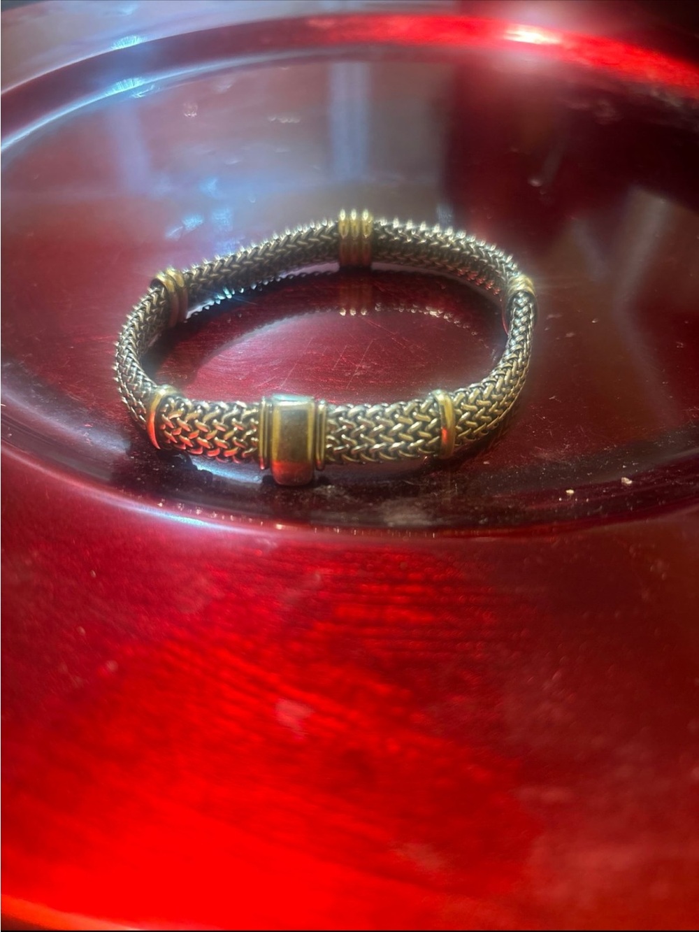 Sterling silver & 18k gold bracelet